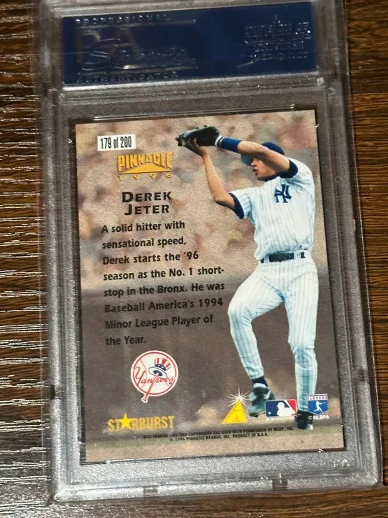 1996 PINNACLE STARBURST 179 DEREK JETER ARTIST'S PROOF TOUGH GRADE PSA 10 POP 13