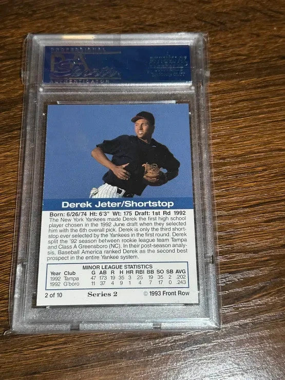 1993 Front Row Premium The Gold Collection Series 2 Derek Jeter PSA 10 Rookie RC