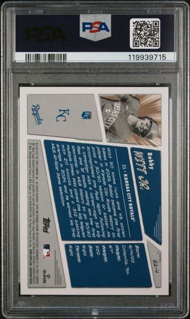 2025 Bowman Bobby Witt Anime SSP BA4 PSA 10 CASE HIT TOUGH GRADE INVEST POP 2