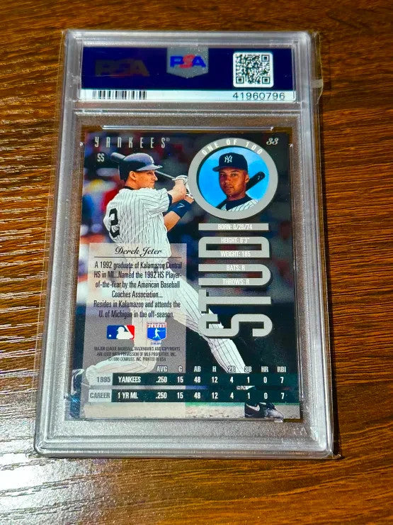 1996 Studio Press Proof - Silver Derek Jeter Rookie Card # 33 /100 PSA 10