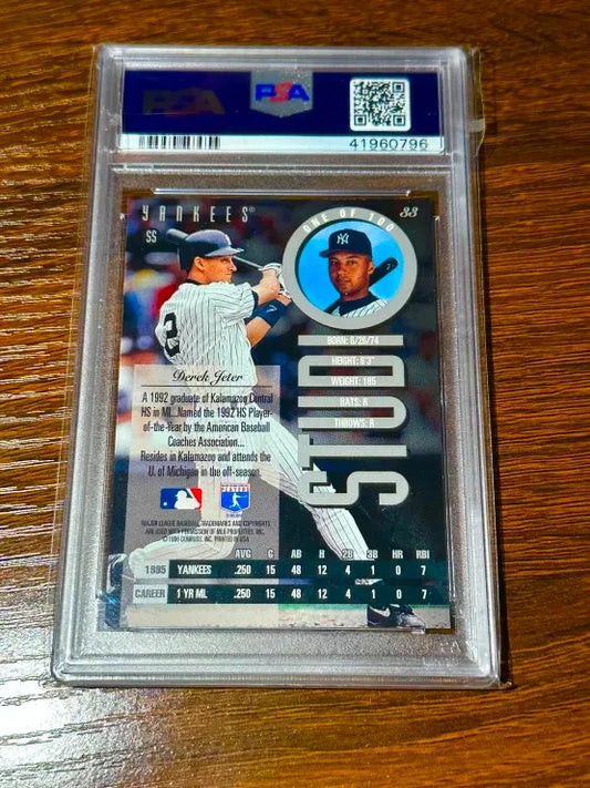 1996 Studio Press Proof - Silver Derek Jeter Rookie Card # 33 /100 PSA 10