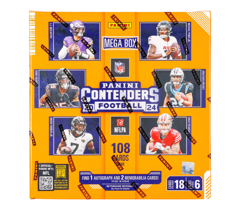 2024 Panini Contenders NFL Football Trading Cards Mega Orange Box Sealed 108 cards inside