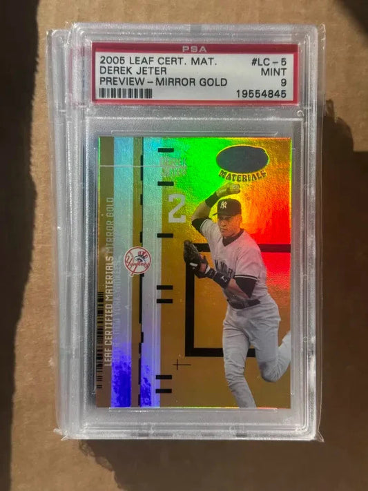 Derek Jeter 2005 Leaf Certified Materials Preview MIRROR GOLD #LC-5 LE /25 POP 1