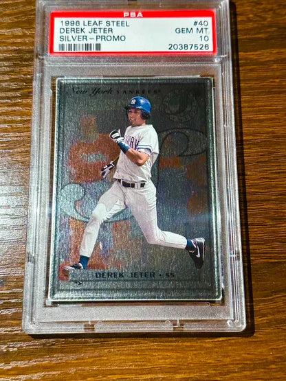 1996 Leaf Steel Derek Jeter Silver Promo PSA 10 POP 3