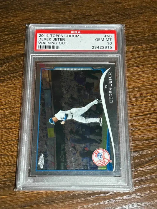 2014 Topps Chrome Derek Jeter Walking out Variation SSP Psa 10 LOW POP