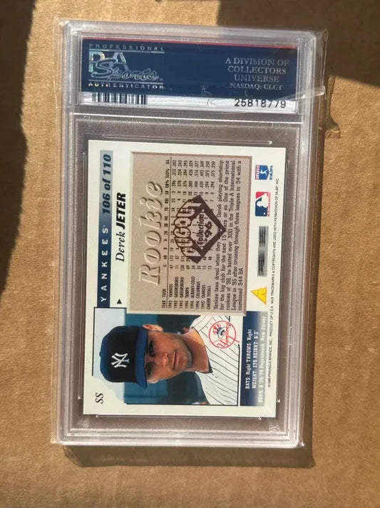1996 Score Dugout Collection Series 1 Artist's Proof Derek Jeter PSA 10, pop 11