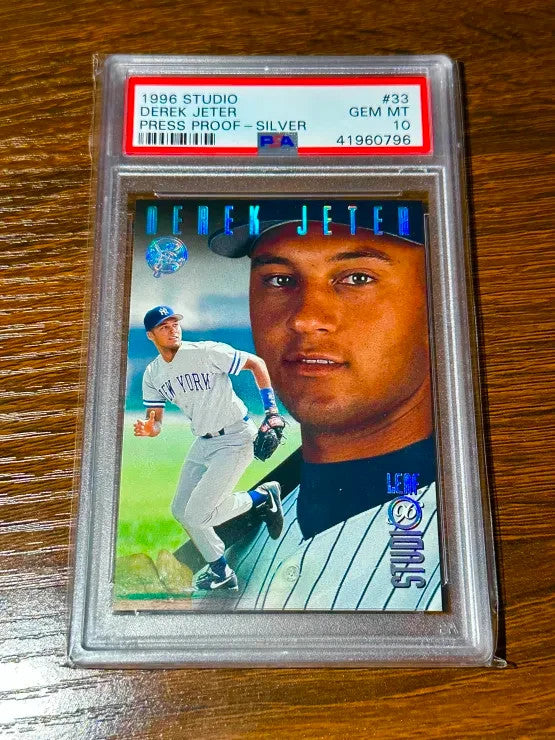 1996 Studio Press Proof - Silver Derek Jeter Rookie Card # 33 /100 PSA 10