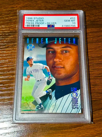 1996 Studio Press Proof - Silver Derek Jeter Rookie Card # 33 /100 PSA 10