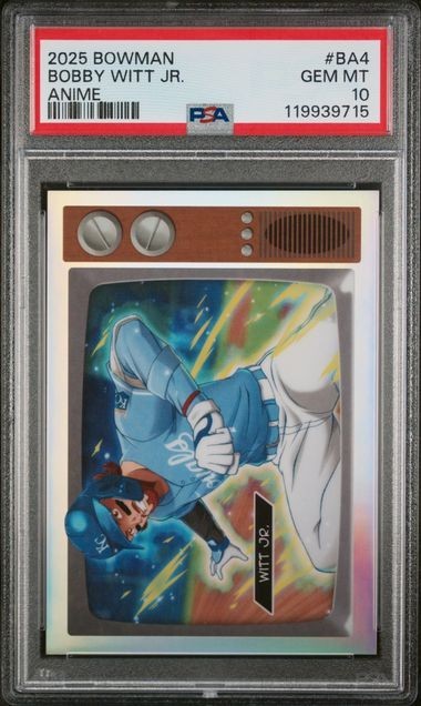 2025 Bowman Bobby Witt Anime SSP BA4 PSA 10 CASE HIT TOUGH GRADE INVEST POP 2