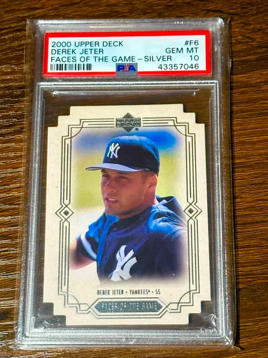 2000 Upper Deck Faces of the Game 17 /100 DEREK JETER PSA 10 POP 2