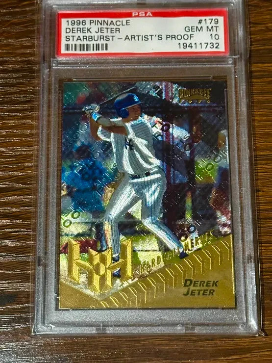 1996 PINNACLE STARBURST 179 DEREK JETER ARTIST'S PROOF TOUGH GRADE PSA 10 POP 13