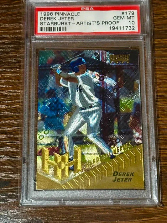 1996 PINNACLE STARBURST 179 DEREK JETER ARTIST'S PROOF TOUGH GRADE PSA 10 POP 13