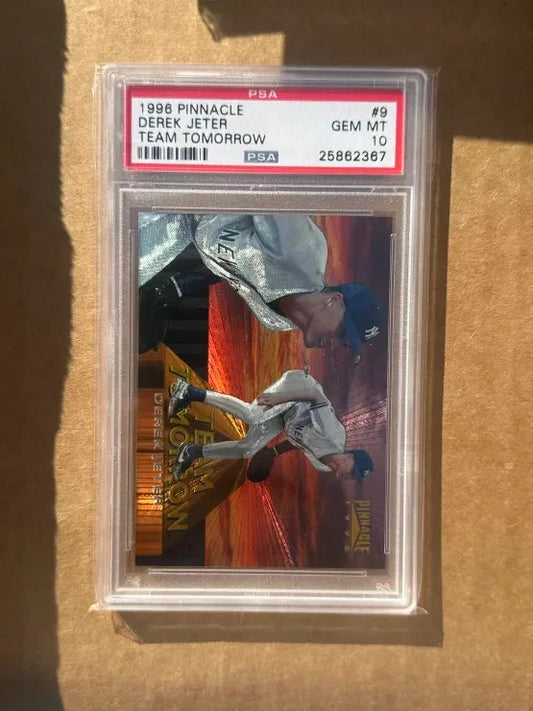 1996 PINNACLE TEAM TOMORROW DUFEX ROOKIE #9 DEREK JETER SP PSA 10 GEM MINT
