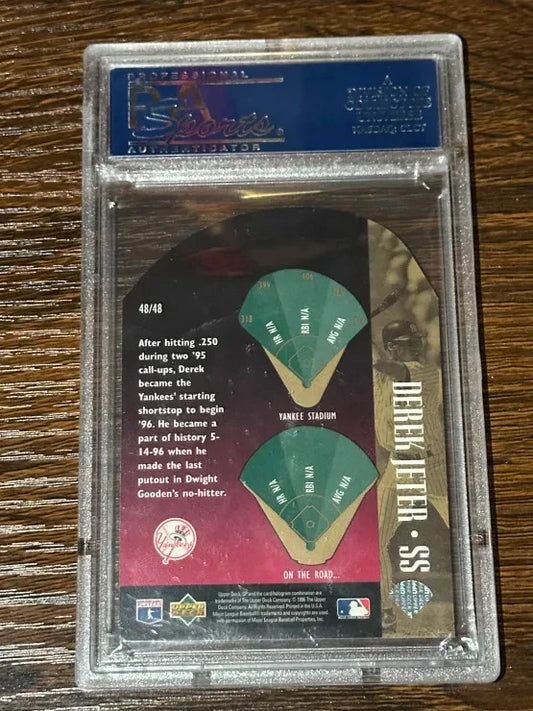 1996 UpperDeck SP Baseball DEREK JETER SPECIAL FX DIECUT SP #48 PSA 10 POP 12