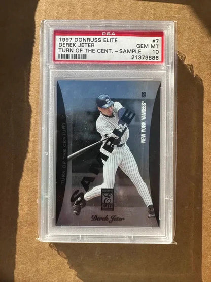 DEREK JETER 1997 Donruss Elite Turn Of The Century #7 SAMPLE /3500 PSA 10 POP 2