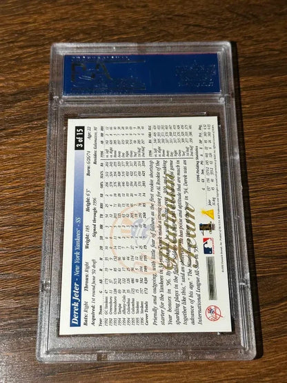 1997 SCORE TEAM COLLECTION DEREK JETER PLATINUM TEAM #3 PSA 10 GEM MINT