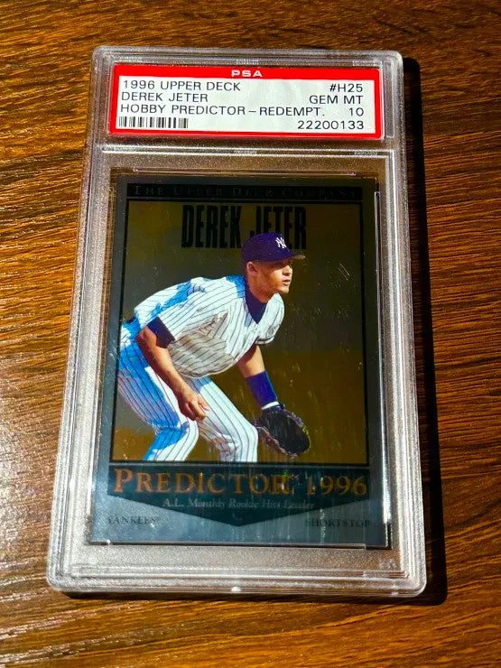 1996 UD Derek Jeter Hobby Predictor Redemption Card POP 9 PSA 10 GEM MINT