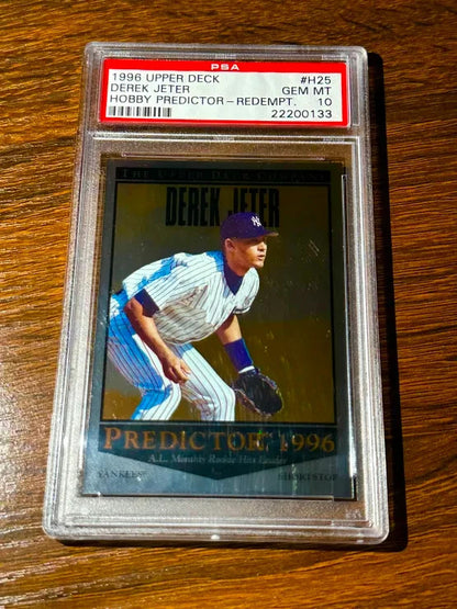 1996 UD Derek Jeter Hobby Predictor Redemption Card POP 9 PSA 10 GEM MINT