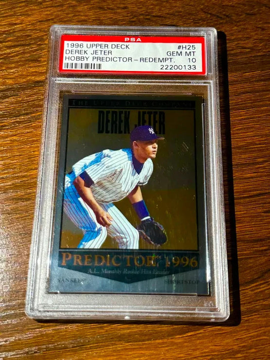 1996 UD Derek Jeter Hobby Predictor Redemption Card POP 9 PSA 10 GEM MINT