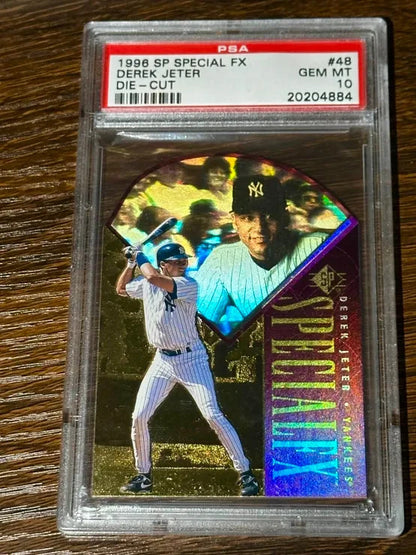 1996 UpperDeck SP Baseball DEREK JETER SPECIAL FX DIECUT SP #48 PSA 10 POP 12