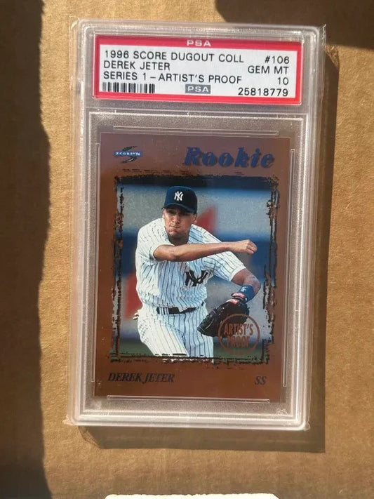 1996 Score Dugout Collection Series 1 Artist's Proof Derek Jeter PSA 10, pop 11