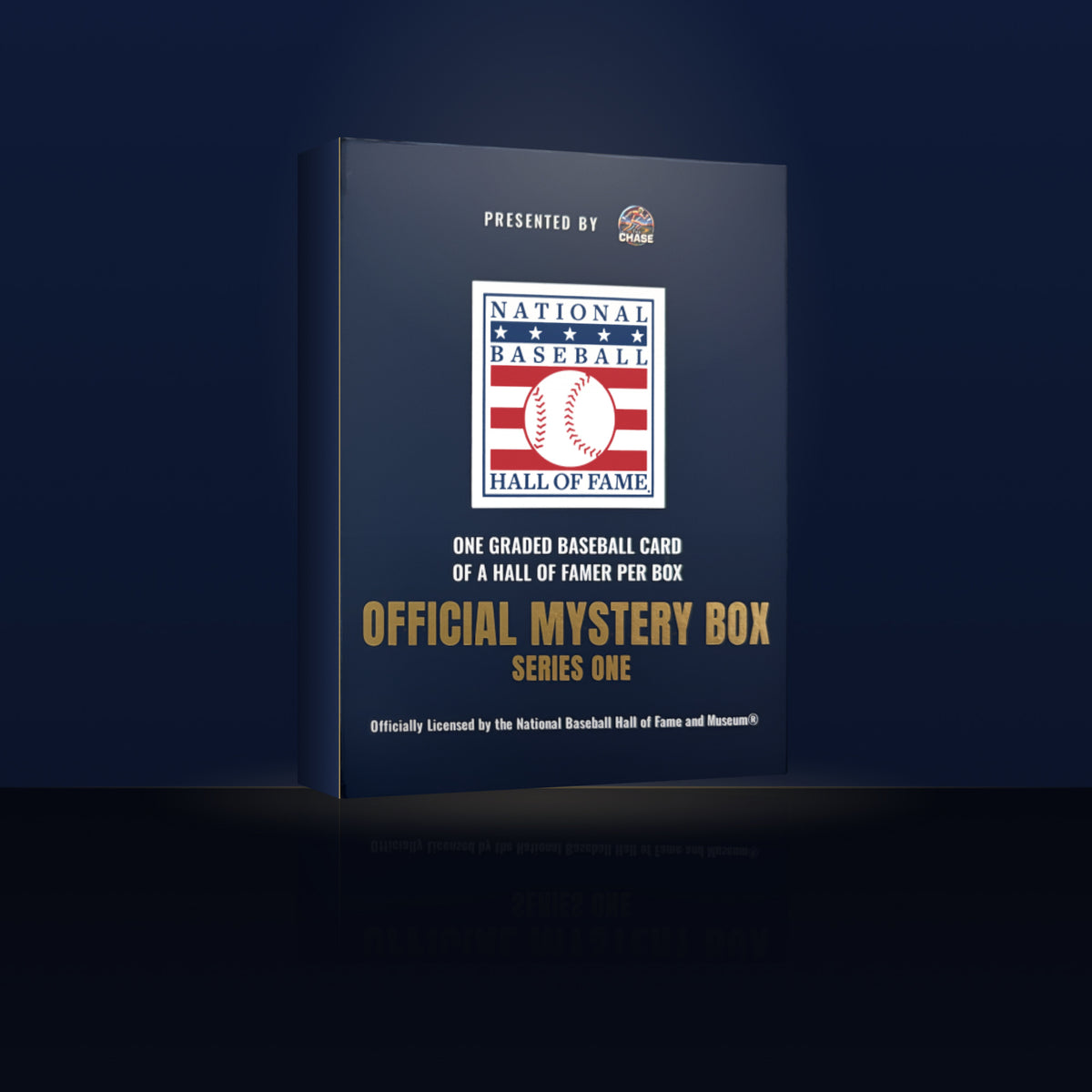 Hall of Fame Mystery Box on navy background