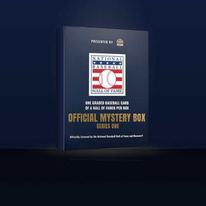 Hall of Fame Mystery Box on navy background