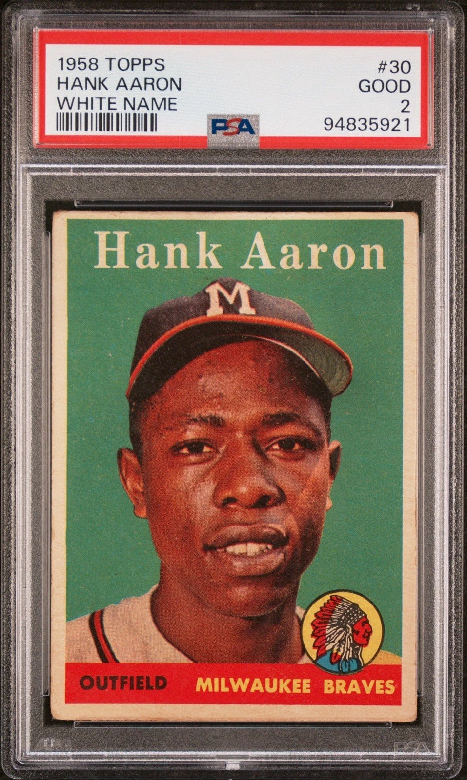 1958 Topps Hank Aaron graded card
