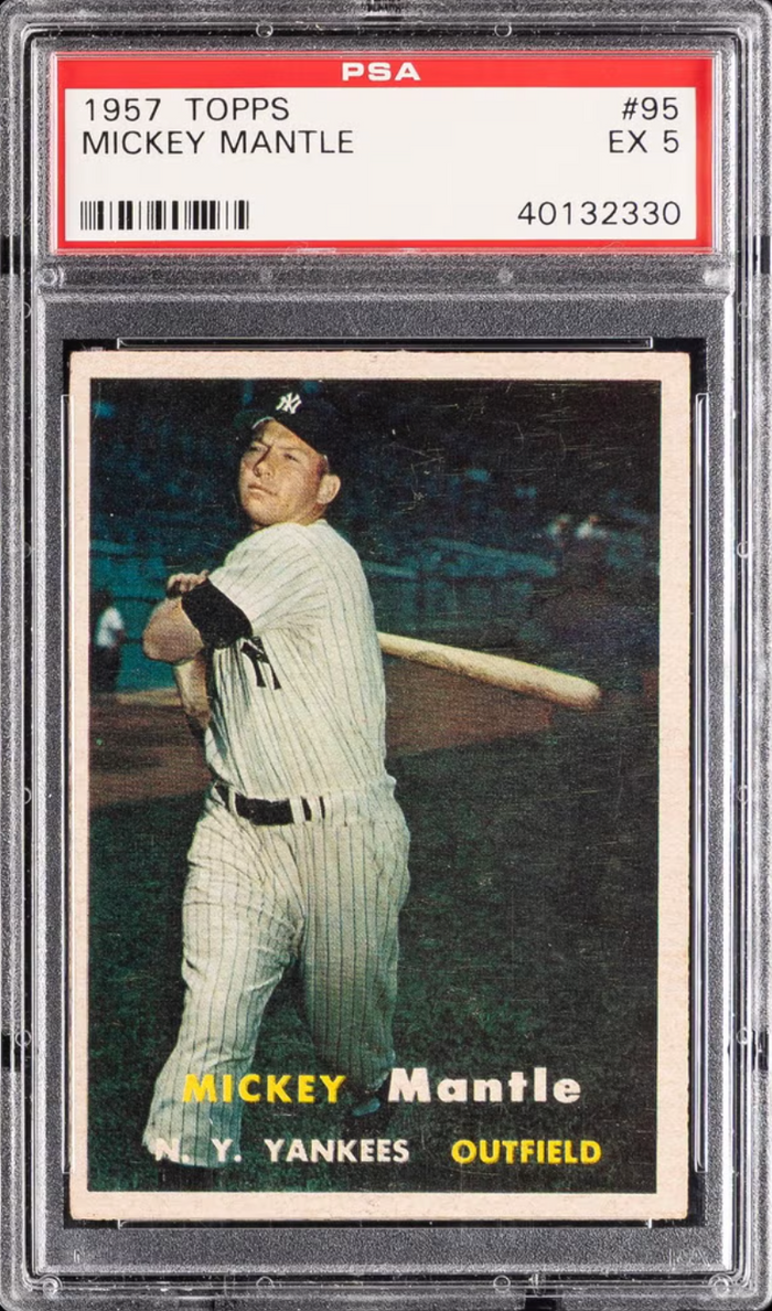 1957 Topps #95 Mickey Mantle · PSA 5