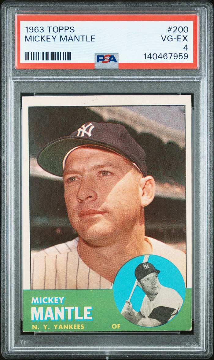 1963 Topps #200 Mickey Mantle · PSA 4