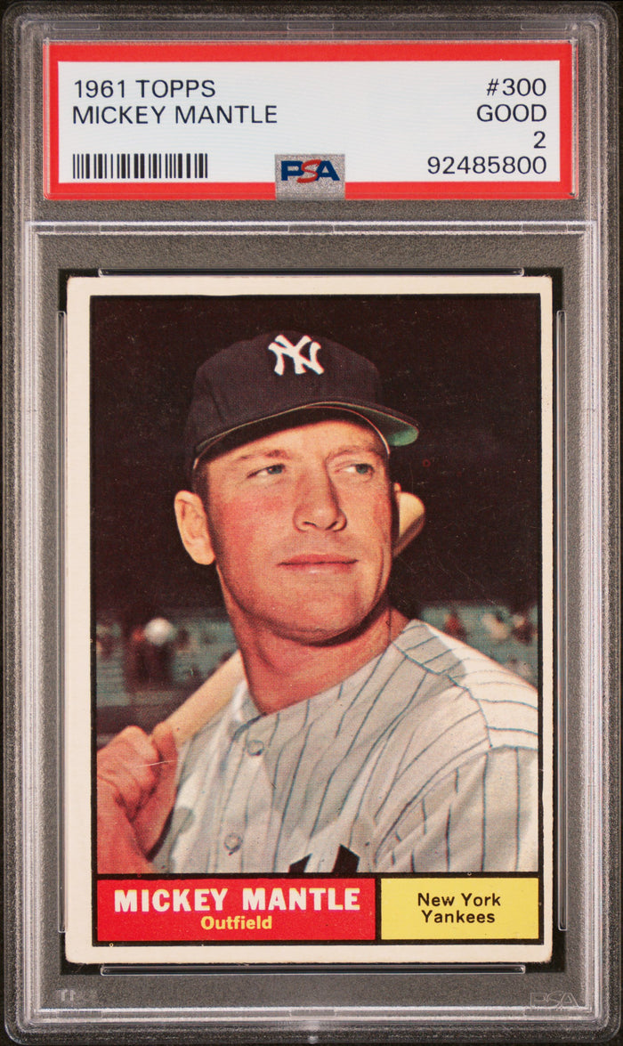 1961 Topps #300 Mickey Mantle · PSA 2