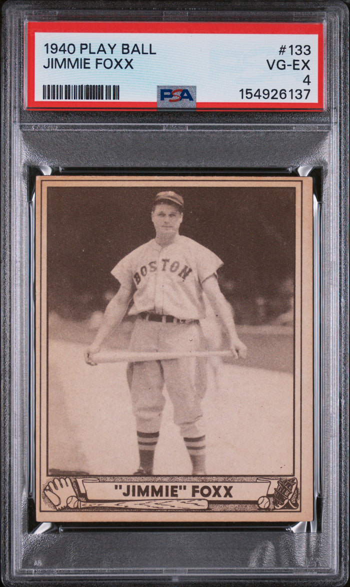1940 Play Ball #133 Jimmie Foxx · PSA 4