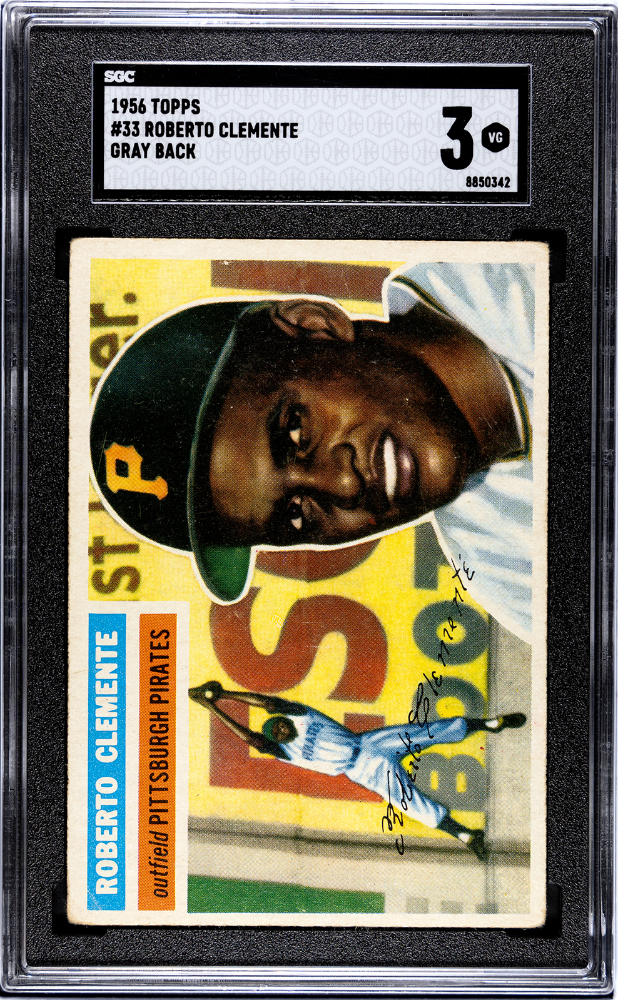1956 Topps #33 Roberto Clemente · SGC 3